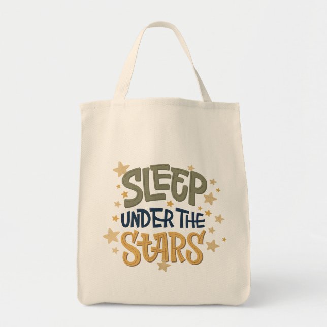 Bolsa Tote Dormir debaixo das estrelas (Frente)