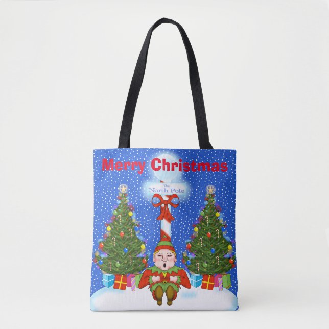 Bolsa Tote Dormir no Saco de Natal do Elf (Frente)