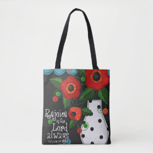 Bolsa Tote Dos "sacola das papoilas do prado retalhos" com