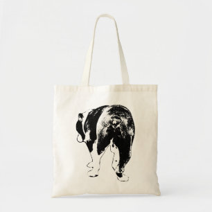 Bolsa Tote Dose traseira do Bulgue Negrito em Tinta