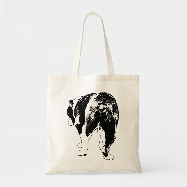 Bolsa Tote Dose traseira do Bulgue Negrito em Tinta (Frente)