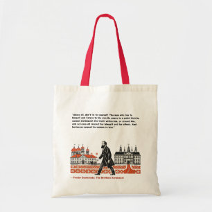 Bolsa Tote Dostoevsky caminhando em Santo Petersburg Design