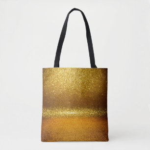 Bolsa Tote Douradas luzes brilhantes, textura de natais vinta