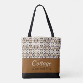 Bolsa Tote Dourado Marrom Com Preto
