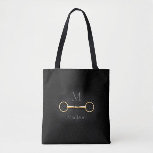 Bolsa Tote Dourado Snaffle Bit Monograma Equestre