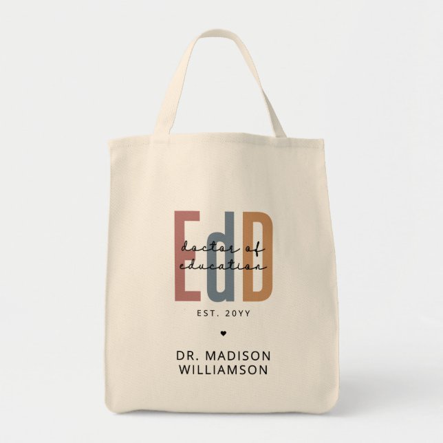 Bolsa Tote Doutorado Personalizado Em Educação (Frente)