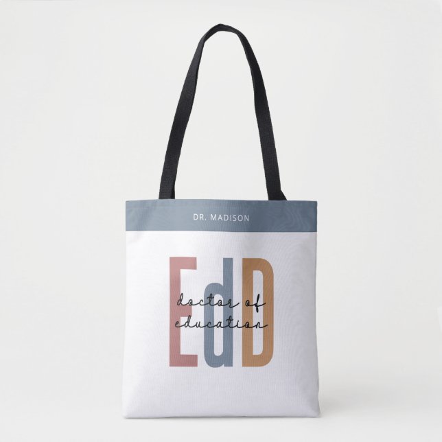 Bolsa Tote Doutorado Personalizado Em Educação (Frente)