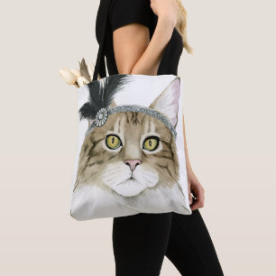 Bolsa Tote Downton Cat Adorados Com Penas