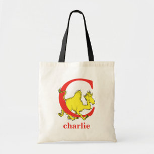 Bolsa Tote Dr. Seuss ABC: Carta C - Vermelho Adicione seu n