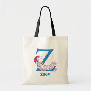 Bolsa Tote Dr. Seuss ABC: Carta Z - Azul Adicione seu nome