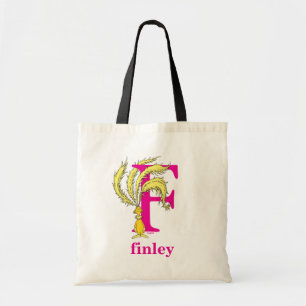 Bolsa Tote Dr. Seuss ABC: Letra F - Rosa   Adicione seu nome