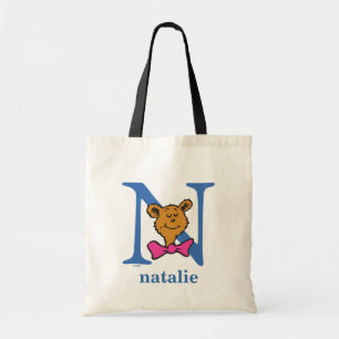 Bolsa Tote Dr. Seuss ABC: Letra N - Azul   Adicione seu nome