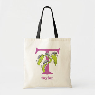 Bolsa Tote Dr. Seuss ABC: Letra T - Roxo   Adicione seu nome