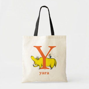 Bolsa Tote Dr. Seuss ABC: Letra Y - Laranja   Adicione seu no