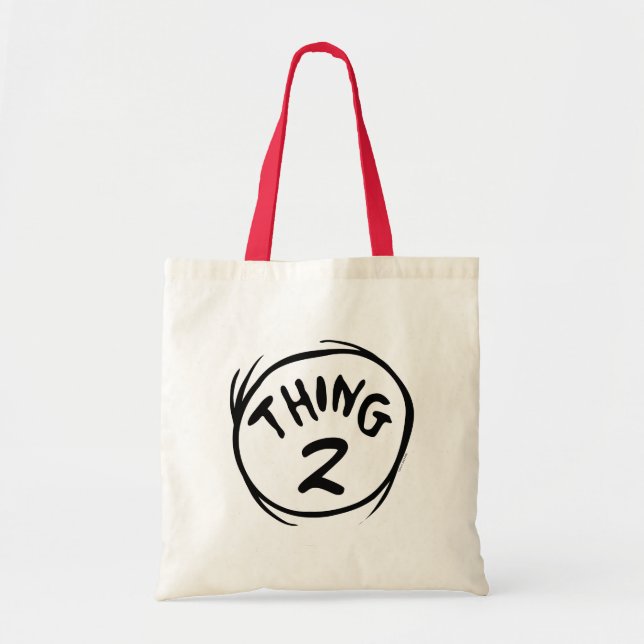 Bolsa Tote Dr. Seuss | Coisa Um Coisa Dois Personalizada (Frente)