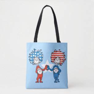 Bolsa Tote Dr. Seuss Coisa Uma Coisa Duas Gráficos Patrióti