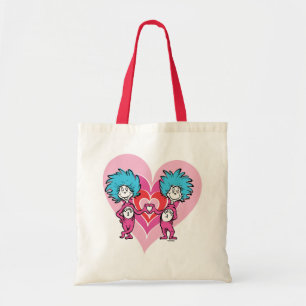 Bolsa Tote Dr. Seuss Dia dos Namorados Coisa Um Coisa Dois