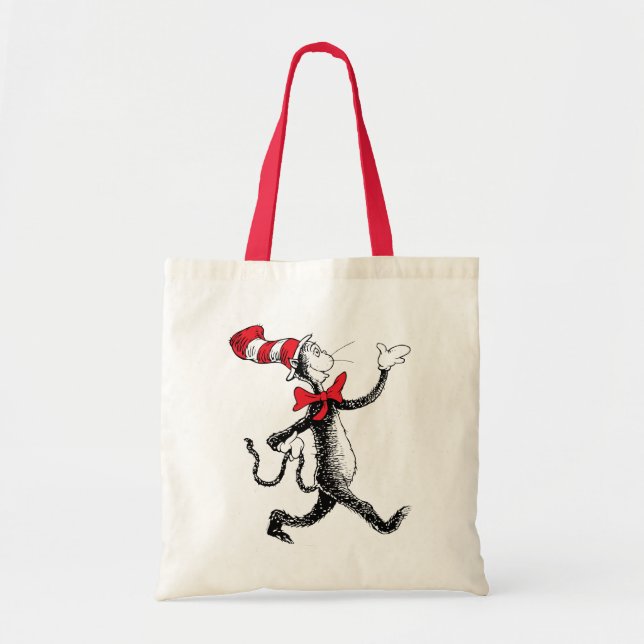 Bolsa Tote Dr. Seuss | Gato na Marcha do Chapéu (Frente)