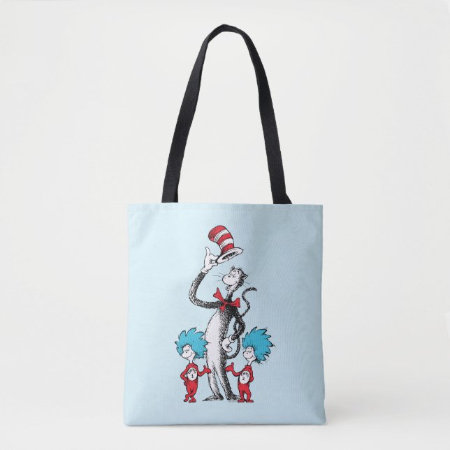 Bolsa Tote Dr. Seuss | Gato no Chapéu, Coisa Um e Coisa Dois (Frente)