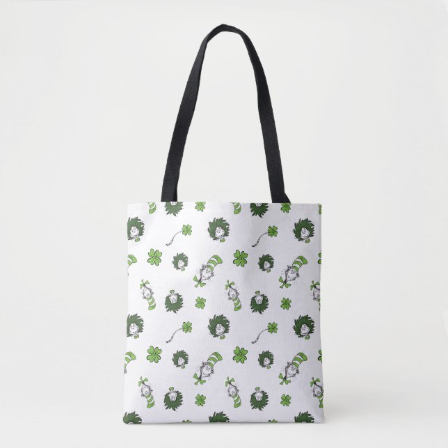 Bolsa Tote Dr. Seuss | Gato no Chapéu com Trevo (Frente)