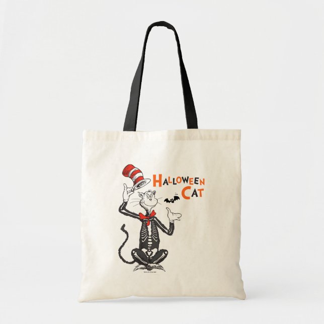 Bolsa Tote Dr. Seuss | Gato no Chapéu de Halloween (Frente)