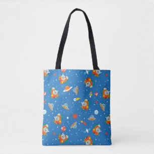 Bolsa Tote Dr. Seuss Gato no Padrão Espacial do Chapéu