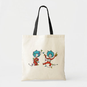 Bolsa Tote Dr. Seuss   Grpolegadas   Coisa 1 & Coisa 2 Dança
