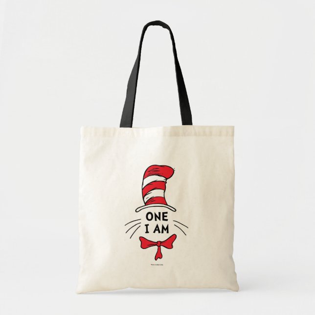 Bolsa Tote Dr. Seuss | O gato no chapéu - Um eu sou (Frente)