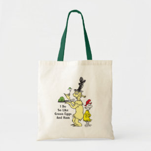 Bolsa Tote Dr. Seuss Ovos Verdes e Galhãs Amigo e Sam-I-A