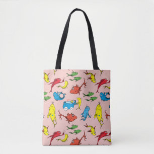 Bolsa Tote Dr. Seuss   Um Peixe Dois Peixes Padrão