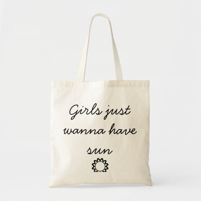 Bolsa Tote Draagtas Schoudertas Girls just wanna have sun (Frente)