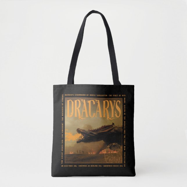 Bolsa Tote "Dracarys" Drogon Brething Fire Graphic (Frente)