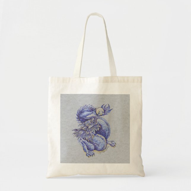 Bolsa Tote Dragão Azul (Frente)