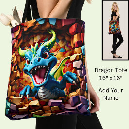 Bolsa Tote Dragão Azul Aqua, Bebê, Passando