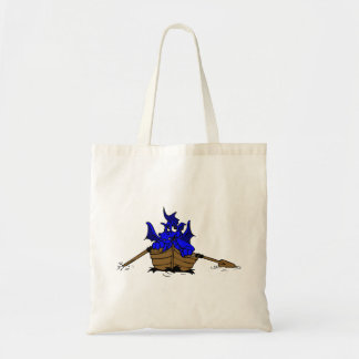 Bolsa Tote Dragão azul no barco