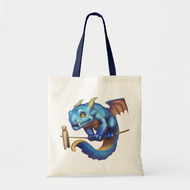 Bolsa Tote Dragão Azul Pequeno (Frente)