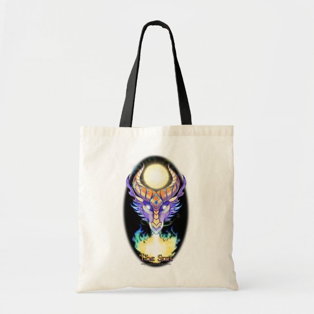 Bolsa Tote Dragão Celestial; O Sol:saco (Frente)