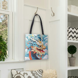 Bolsa Tote Dragão Chinês Lunar Ano Novo