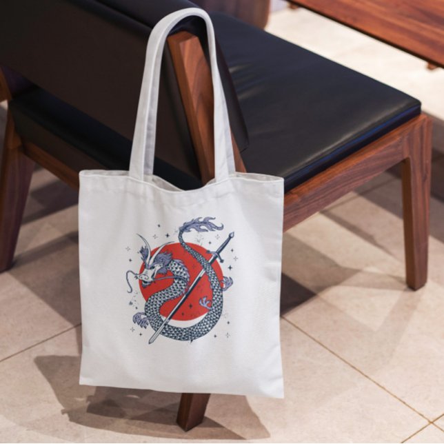Bolsa Tote Dragão com espada (Criador carregado)