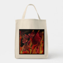 Dragão de Crimson Tote Bag