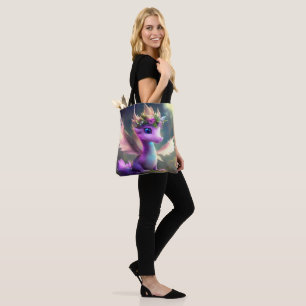 Bolsa Tote Dragão De Fada Roxo (Acredite No Maravilhoso)
