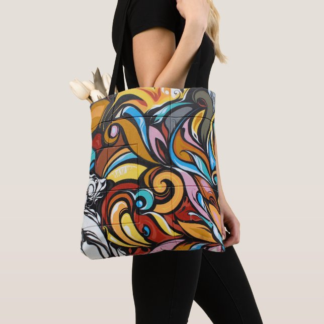 Bolsa Tote Dragão de Grafite (Close Up)