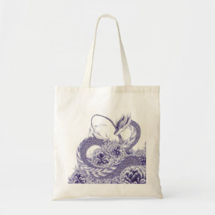 Bolsa Tote Dragão e Saco de Tote de Peony