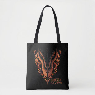 Bolsa Tote Dragão em chamas atrás da espada