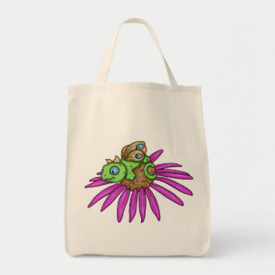 Bolsa Tote Dragão feericamente em um coneflower por Carrie