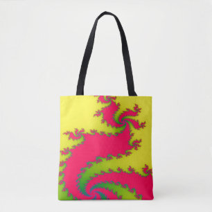 Bolsa Tote Dragão Fractal Toalha de Ano Novo Chinês