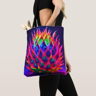 Bolsa Tote Dragão Fruta Neon Elétrico