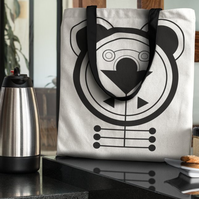 Bolsa Tote Dragão Geométrico Moderno Zodiac (Tote your essentials with the fierce energy of the Dragon.)