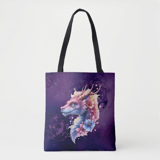 Bolsa Tote Dragão Guardião Gentil.  (Frente)