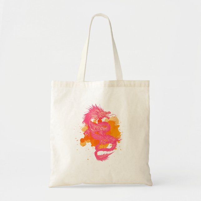 Bolsa Tote Dragão japonês (Frente)